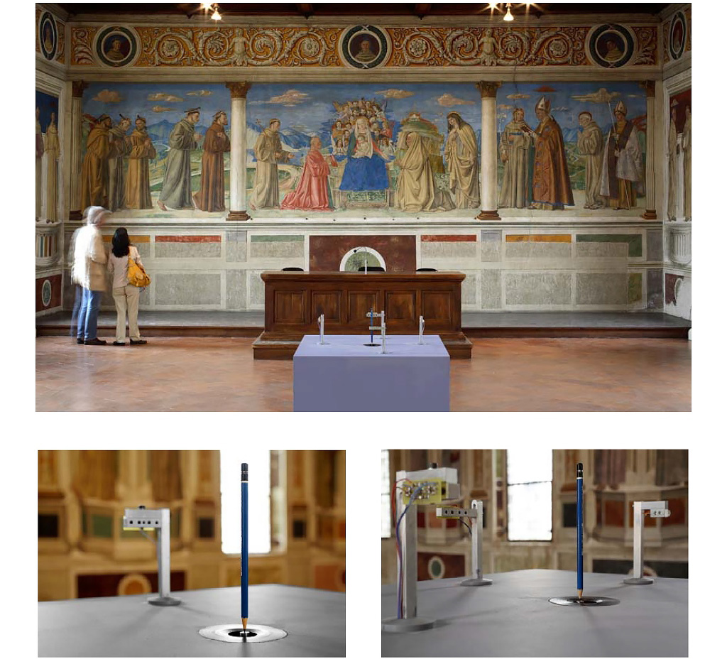 Steven Pippin, Ω=1, 2006 - Installazione realizzata nella Sala Moroni del Convento di San Bernardino