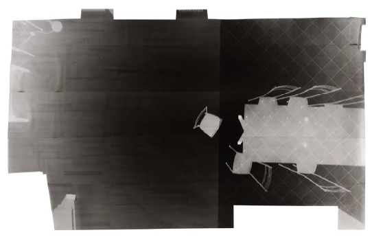 Fabio Sandri, Stanza 11, 530 x 820 cm, 2006 - fotogramma in scala 1: 1 di una (o più e comunicanti) stanza di appartamento